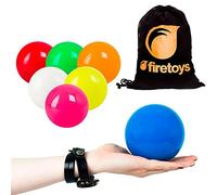 Play Sil-X 100mm Contact Juggling Ball + Firetoys® Bag, (Blue)