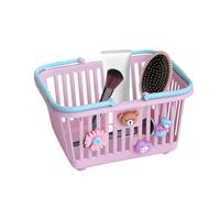 Play Small Basket, Pretend Play Basket with Handles, Boys and Girls Make Grocery Basket Play with 4 Ornaments