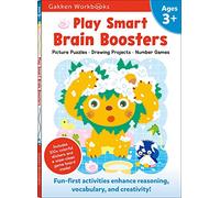 Play Smart Brain Boosters Age 3+: Preschool Activity Workbook with Stickers for Toddlers Ages 3, 4, 5: Boost Independent Thinking Skills: Tracing, Coloring, Matching Games(Full Color Pages)
