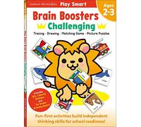 Play Smart Brain Boosters: Challenging - Age 2-3: Pre-K Activity Workbook: Boost Independent Thinking Skills: Tracing, Coloring, Shapes, Cutting, ... Puzzles, Counting; Go-Green Activity-Board