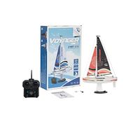 PLAY STEAM Voyager 280 2.4GHz RC Motor Powered Sailboat in Red - 17.5" Tall
