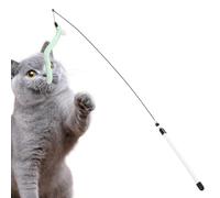 Play Stick For Cats - 80 Centimeters Interactive Realistic Toy - Colorful Teaser Stick,For Enrichment Of The Home Environment Inside Movement Playtime Daily Binding Routine Relaxation Ki