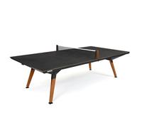 Play-Style Outdoor Table Black - design Ping-pong table - Made in France - Convertible into a dinning table - Tabletop Dark Stone + Fabric net