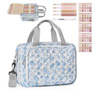 Play Tailor Bible Cover Case for Women Large Bible Bag Carrying Case Study Supplies Accessories with Tabs, Highlighters and Adjustable Shoulder Belt for Girls, Blue