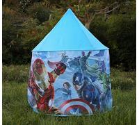 Play Tent Avengers Heroes for Kids ~ Superheroes Iron & Hulk & Captain America Hero ~ Blue Pop Up Castle Playhouse ~ children age 1 to 9 years ~ 1m x 1.25m / Use for Indoor/Outdoor