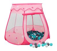Play Tent Multicolour Polyester Steel Frame with 250 Balls Pink 102x102x82cm Fun