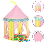 Play Tent Pink 100x100x127 cm 170T Polyester PVC Castle Kids Indoor Outdoor Fun