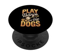 Play The Banjo And Pet Dogs Funny Music Dog PopSockets Adhesive PopGrip