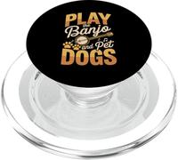 Play The Banjo And Pet Dogs Funny Music Dog PopSockets PopGrip for MagSafe
