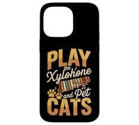 Play The Xylophone And Pet Cats Cute Music Case for iPhone 14 Pro Max