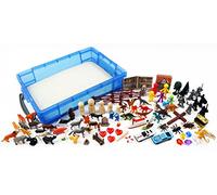 Play Therapy Sand Tray Basic Portable Starter Kit with Tray, Sand, and Miniatures