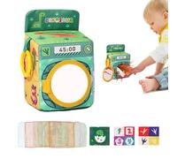 Play Tissue Box For Babies | Washing Machine Shape Cartoon Crinkle Paper,Kids Early Learning Soft Chewable Tissue Box Sensory Toy For Baby Shower