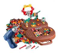 Play Tool Box for Kids - Play Tool Box with Drill | ABS Creative Play Tool Box with Drill | 2D Puzzle Drill Screw Tool/