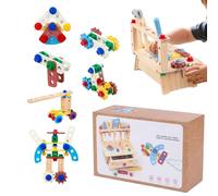 Play Tools for Toddler | Wooden Work Bench Construction Toys,Educational Toys Learning for Preschoolers Girls Boys Homeschool Classroom Birthday Holiday Travel Backyard Playroom