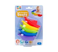John Adams | Play Tots - Bath Stacking Boats | 5 colourful boat toys that float, link and stack, perfect for bathtime fun! | Baby and Toddler Toys | Ages 6m+