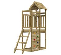 Play Tower Brown Outdoor Playground Child Set Backyard Equipment Modern vidaXL