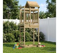 Play Tower Outdoor Brown Solid Impregnated Wood 85x52.5x238cm Modern for Kids XL