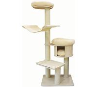 Play Towers for Cats Cat Climbing Frame Cat Nest Cat Tree Five-layer Sisal Solid Big Cat Scratch Board Cat Scratch Post Cat Toy Trees for Cats (Color : White, Size : 73X57X183CM) feng