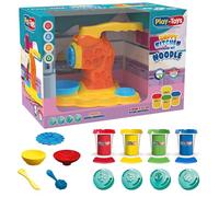 Play Toys Happy Kitchen Noodle & Pasta Maker Playset - Includes 4 x 55g Dough Tubs, Machine with 4 Interchangeable Discs & Dining Accessories - Creative Role-Play Toy for Kids 3+