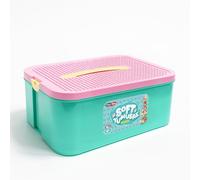 Play Toys PlayBlox 48 Pcs Soft Building Blocks in Storage Bucket - Squeezable, Teething-Friendly Sensory Construction Toy - Safe for Toddlers & Babies (12 Months+)