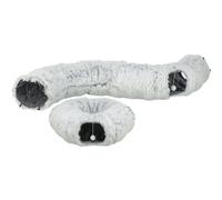 TRIXIE Adjustable Cat Tunnel Harvey, Ø 25 × 160 Cm Grey, Donut-Shaped Cat Bed For Play And Discovery - 42983