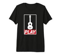 Play Ukulele - White Red Design for Uke Players Premium T-Shirt