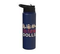 Play with Dolls I Voodoo Doll Occult Witchcraft Black Magick Stainless Steel Insulated Water Bottle