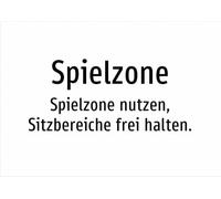 Play Zone - Use Game Zone, Keep Seating Areas Free. Sticker A2: 594 x 420 mm - Without Graphics, Text Only