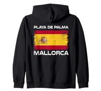 Playa De Palma Mallorca Spain Flag Design Proud Spanish Flag Zip Hoodie