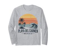 Playa Del Carmen Mexico Beach Summer Vacation Vintage Retro Long Sleeve T-Shirt