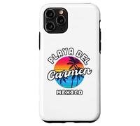 Playa del Carmen Mexico Beach Sunset Summer Vintage Souvenir Case for iPhone 11 Pro
