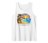 Playa Del Carmen Mexico Beach Vintage Family Summer Vacation Tank Top