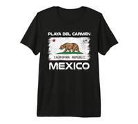 Playa del Carmen Mexico Flag Design Mexican Flag Premium T-Shirt