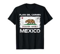 Playa del Carmen Mexico Flag Design Mexican Flag T-Shirt