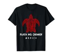 Playa del Carmen Mexico Tribal Sea Turtle Ocean Art Design T-Shirt