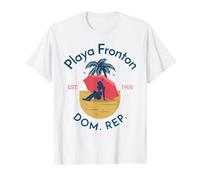 Playa Fronton Dominican Republic Value Graphic T-Shirt, Men, White, M
