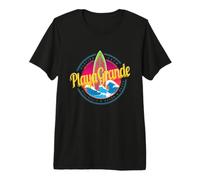 Playa Grande in Costa Rica with Sunset and Surf Design Premium T-Shirt