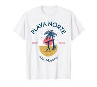 Playa Norte Isla Mujeres Yucatan Peninsula Mexico Value Graphic T-Shirt, Men, White, L