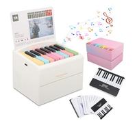 Playable Piano Calendar 52 Music Scores Rechargeable Piano Desk Calendar 2025 Birthday Gift (All Star White)