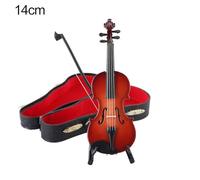 Playable Tiny Violin Figurine, 2026 New Miniature Musical Instrument with Sound Violin Sad with Miniature Music, Wooden and