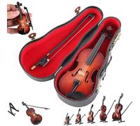 Playable Tiny Violin Figurine, The World’s Smallest Miniature Musical Instrument Replica Collectible Mini Violins with Sad Music, Dollhouse Accessory Or Keychain Charm (16cm)