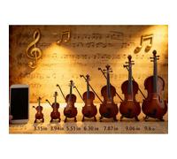 Playable Tiny Violin Figurine The Worlds Smallest Miniature Musical Instrument Sound Keychain Charm Dumb Stupid Gag Gifts(3.9in)