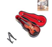 Playable Tiny Violin Figurine,The Worlds Smallest Miniature Musical Instrument with Sound and Sad Music,Miniature Violin,Dollhouse Accessory or Keychain Charm Decor Gift (10cm)