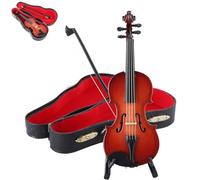 Playable Tiny Violin Figurine, The Worlds Smallest Miniature Musical Instrument with Sound and Sad Music, Mini Violin for Dollhouse or Keychain Charm (23cm)