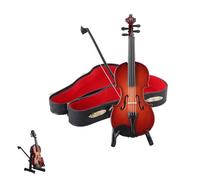 Playable Tiny Violin Figurine, The Worlds Smallest Miniature Musical Instrument with Sound, Mini Musical Instrument Decor Gift, For Dollhouse Accessory or Keychain Charm (9in)