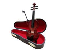 Playable Tiny Violin Figurine, Worlds Smallest Miniature Musical Instrument with Sound and Sad Music, Dollhouse Accessory or Keychain Charm for Funny Gag Gifts (3.15in)