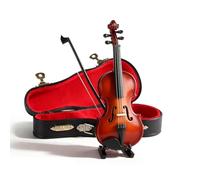 Playable Tiny Violin Figurine, Worlds Tiniest Violin with Sound Sob Story, Mini handmade musical instrument decorations, Wooden Miniature Figurines Collectible Model Display Ornament (10cm/3.94inch)