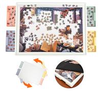 Playboda 1000 Piece Modern Plastic Puzzle Board with Drawers, 30"x22" Rotating Table for Adults & Kids Aged 6 and Up