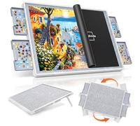 Playboda 1500 Pieces 2-in-1 Tilting & Rotating Puzzle Board with Drawers and Cover, 35"x27" Portable Spinning Plastic Jigsaw Puzzle Table for Adults, Upgraded Lazy Susan