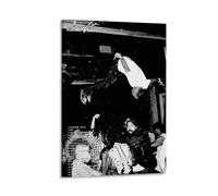 Playboi Carti Poster Die Lit Album Art Hip Hop Wall Art Print Music Room Decor Black And White Photography Urban Aesthetic Rap Culture Wall Decoration Trendy Home Decor Gift 24x36inch(60x90cm) Framed